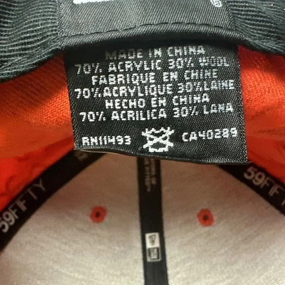 Atlanta Braves Hat New Era 59Fifty All Over Print Baseball Cap Orange 7 3/4 New - Picture 12 of 16